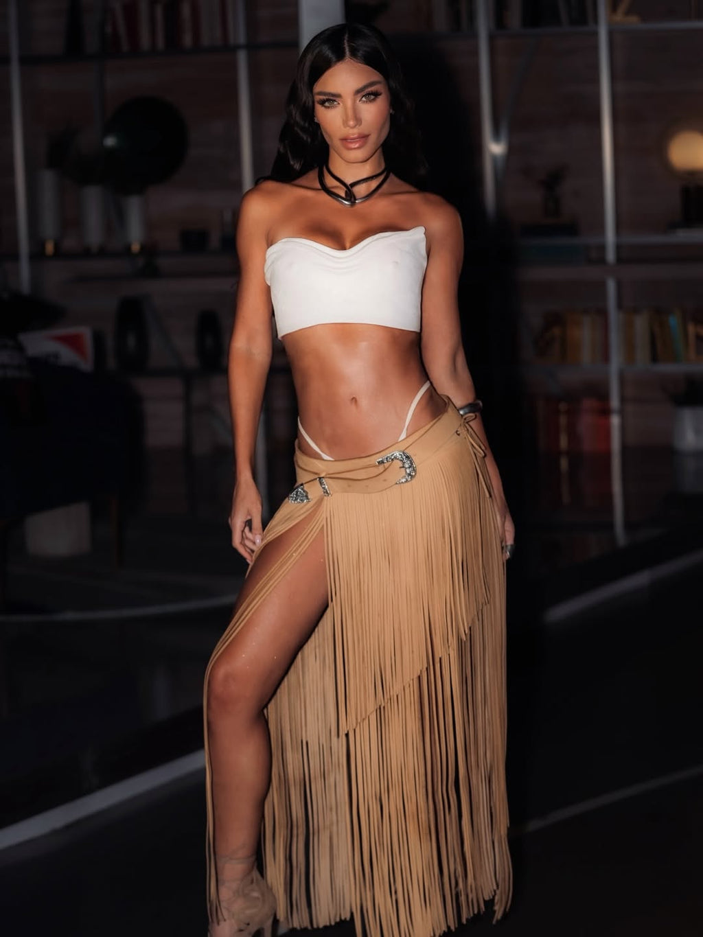 Layer Fringe Skirt