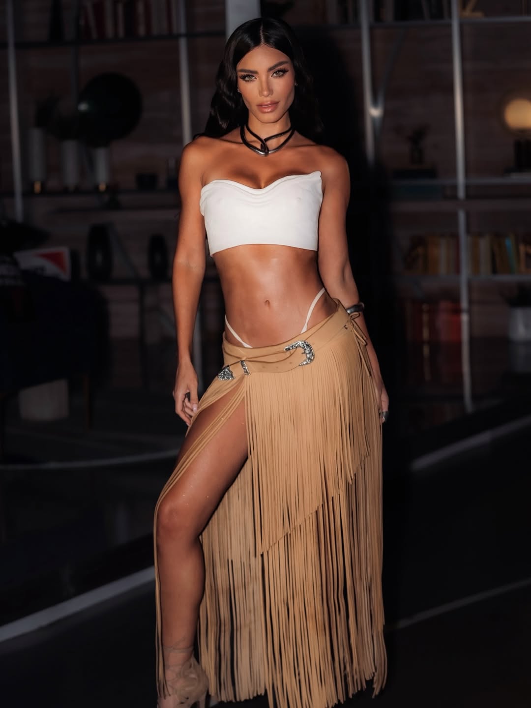 Layer Fringe Skirt